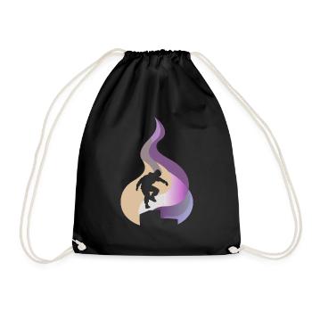 Parkour runner traceurs Hip - Drawstring Bag - black - Front