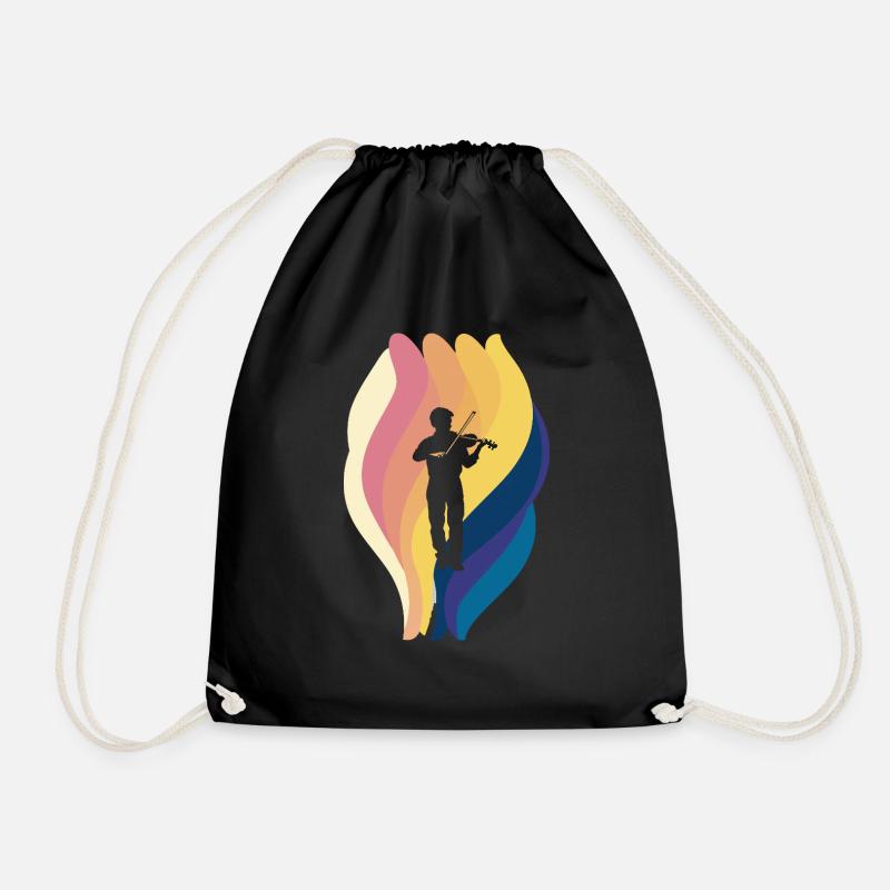 Instrument Violin - Drawstring Bag - black