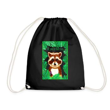 Oh, vous êtes ici aussi : Raccoon Haven - Sac de sport léger - noir - Devant
