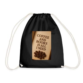 Un café et des livres sont tout ce dont j’ai besoin - Sac de sport léger - noir - Devant