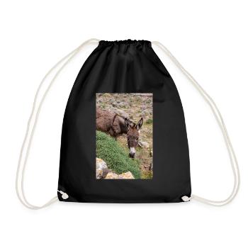 Âne dans un champ Paysage Île de Mykonos - Sac de sport léger - noir - Devant