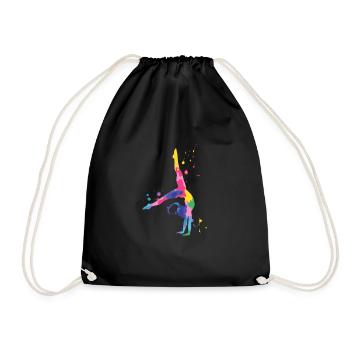 Gymnastique Coloré et puissant - Sac de sport léger - noir - Devant