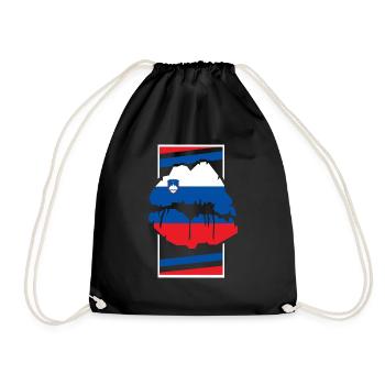 Slovenia - Drawstring Bag - black - Front