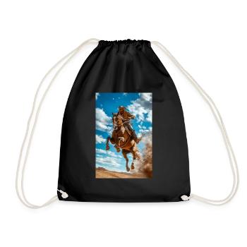 Epic Cowboy Jump - Drawstring Bag - black - Front