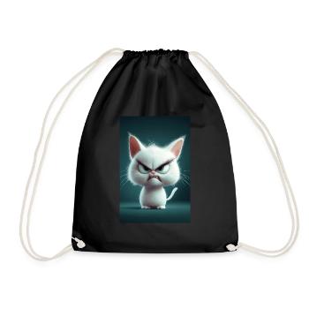 Félin furieusement moelleux - Sac de sport léger - noir - Devant
