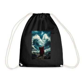 Divine Force Splits the Sea - Drawstring Bag - black - Front