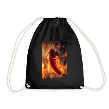 Mr. Chili Brings the Heat - Drawstring Bag - black - Front