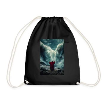 Parting the Sea with Power - Drawstring Bag - black - Front