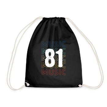 Musique rétro de 1981 - Sac de sport léger - noir - Devant