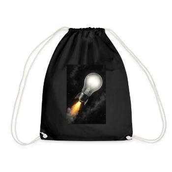 Raketengetriebene Bright Idea - Turnbeutel - Schwarz - Vorne