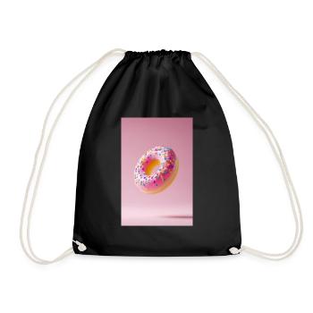 Délice de beignet givré rose - Sac de sport léger - noir - Devant