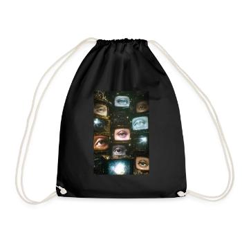 Les yeux sur les téléviseurs vintage - Sac de sport léger - noir - Devant
