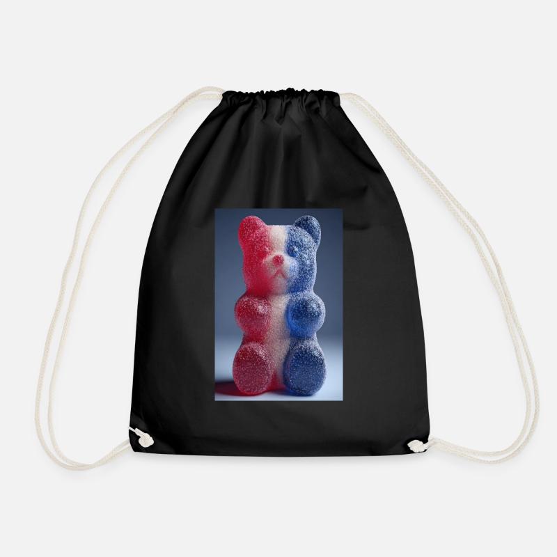 Drapeau français Gummy Bear - Sac de sport léger - noir