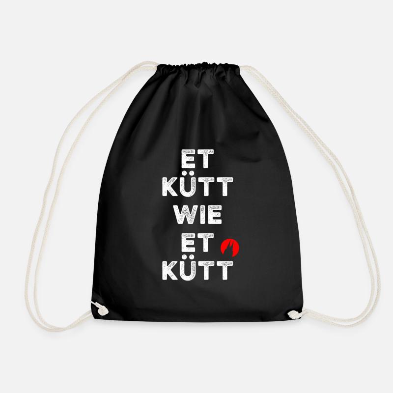 Kölle Geschenk Kölsch Köln Karneval Shirt - Turnbeutel - Schwarz