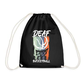 Deaf Ball Basketball Gift Deafball - Drawstring Bag - black - Front