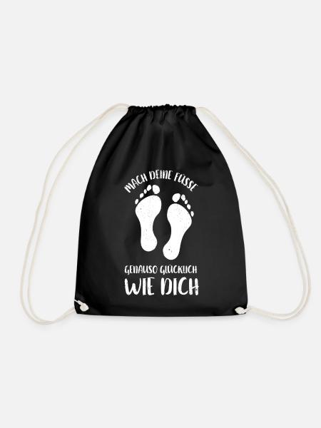 Fußpflege Pediküre Podologe Nagelstudio Geschenk - Turnbeutel - Schwarz