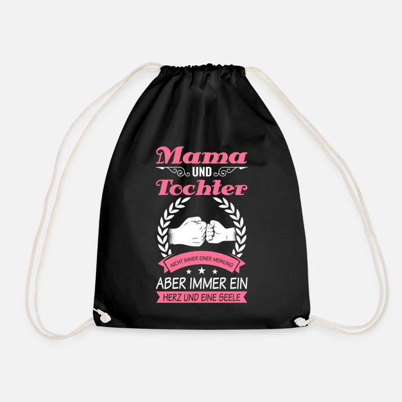 Mama Tochter Partnerlook Muttertag Geschenk - Turnbeutel - Schwarz