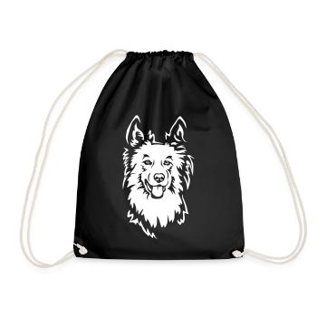 Harzer Fuchs Head "Black Edition" - Drawstring Bag - black - Front