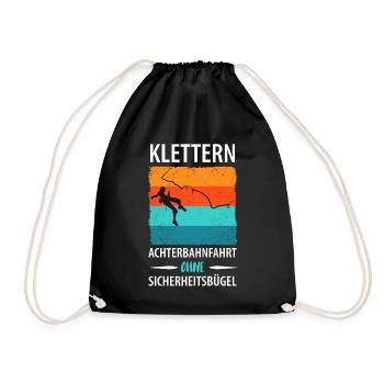 Klettern Achterbahnfahrt ohne Sicherheitsbügel - Turnbeutel - Schwarz - Vorne