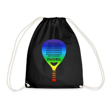 Padel PADELTENNIS-rainbow padelspieler - Turnbeutel - Schwarz - Vorne