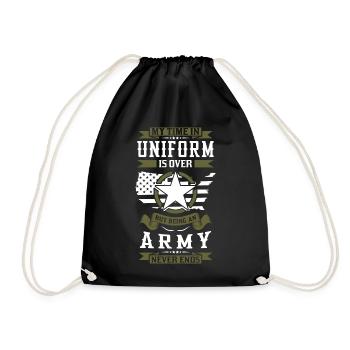 Army Never Ends - Drawstring Bag - black - Front
