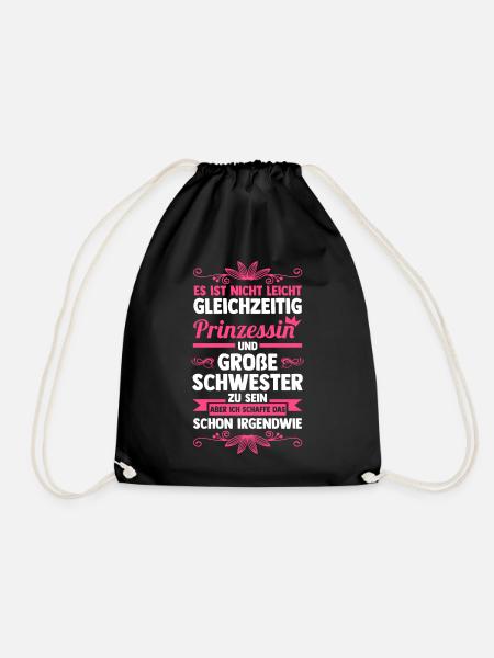 Geschwister Schwestern Schwester - Turnbeutel - Schwarz
