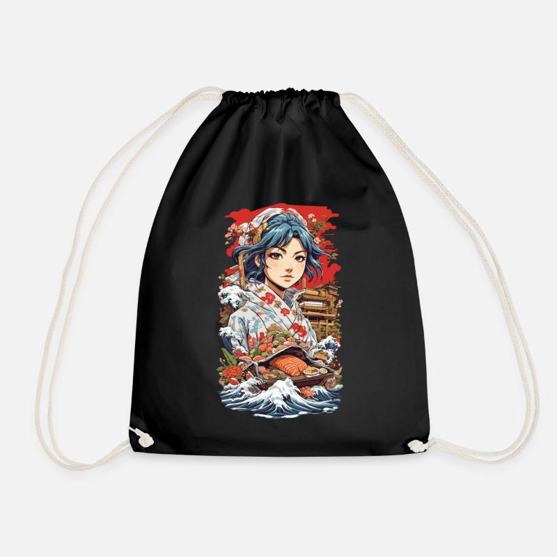 Anime Sushi Ästhetik: Manga Meister - Turnbeutel - Schwarz