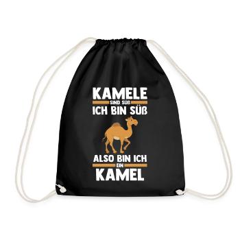 Kamel - Turnbeutel - Schwarz - Vorne