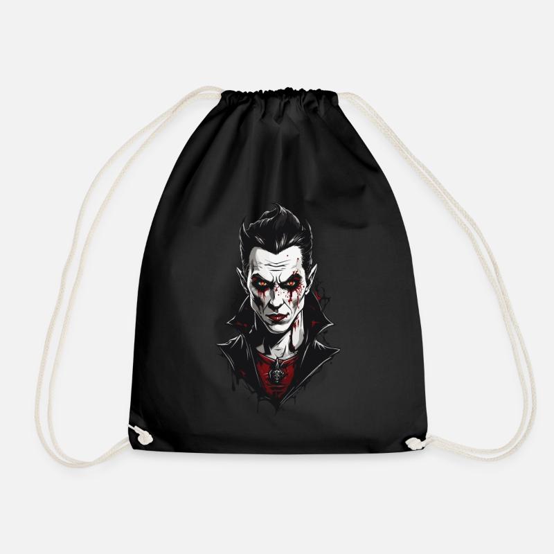 Modernes Vampir Gothic Retro Halloween Design - Turnbeutel - Schwarz