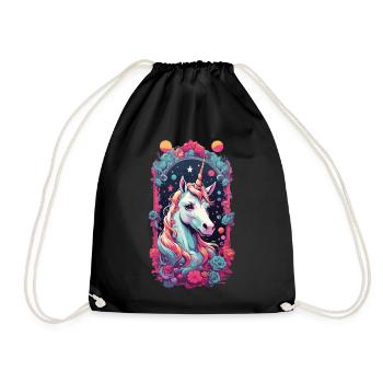 Licorne mystique Pastel Streetwear Design - Sac de sport léger - noir - Devant