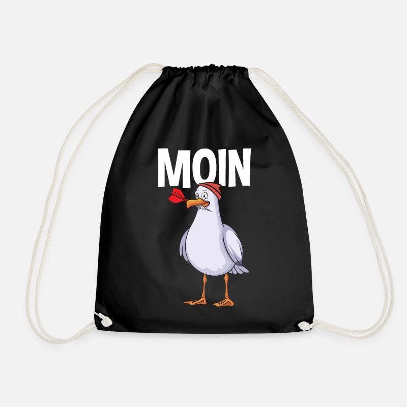Moin Möwe - Turnbeutel - Schwarz