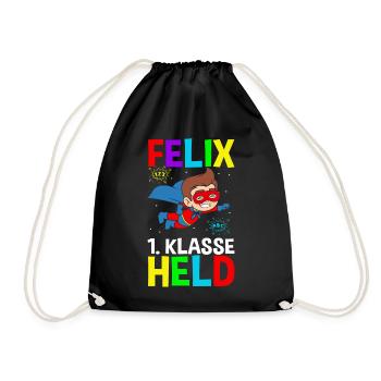 Écolier Felix Héros de 1ère année - Sac de sport léger - noir - Devant