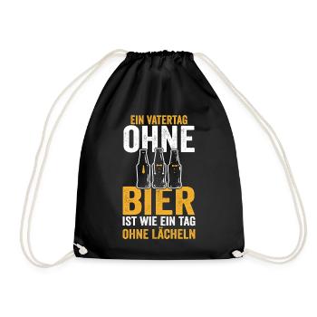 Dad Beer Father Father's Day - Drawstring Bag - black - Front