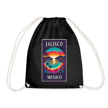 Motif de palmier Jalisco Mexico - Sac de sport léger - noir - Devant