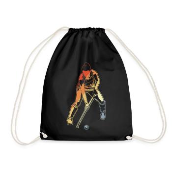 Field hockey player - Drawstring Bag - black - Front