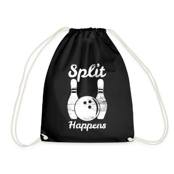 Bowling Split - Drawstring Bag - black - Front
