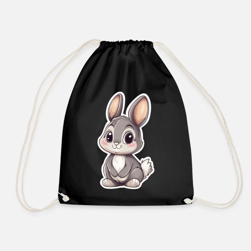 Hase - Turnbeutel - Schwarz