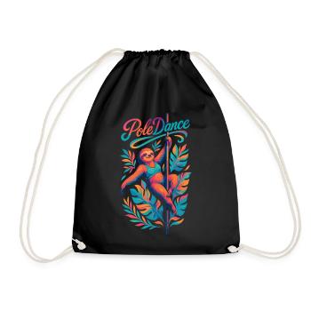 Paresseux Pole Dance Pole Dancer Drôle Cadeau - Sac de sport léger - noir - Devant