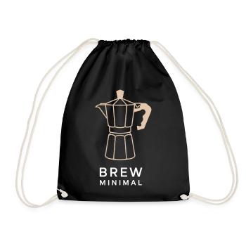 Kaffee Minimal - Turnbeutel - Schwarz - Vorne