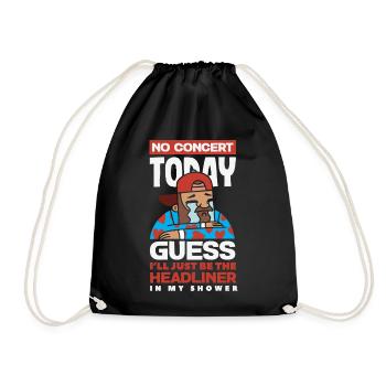No concert today sad music - Drawstring Bag - black - Front