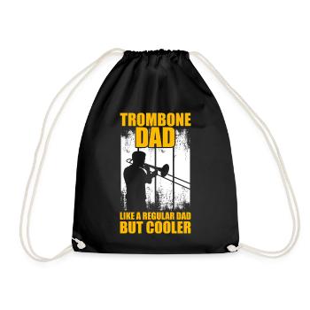 Trombone Dad Trombone Trombone Player Trombonist - Drawstring Bag - black - Front
