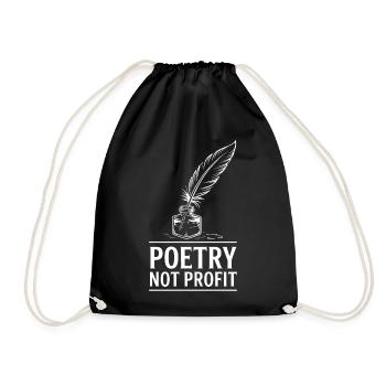 Quill and Ink Poesie-Design - Turnbeutel - Schwarz - Vorne