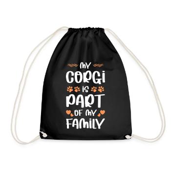 Logo des Pattes de la Famille Corgi - Sac de sport léger - noir - Devant
