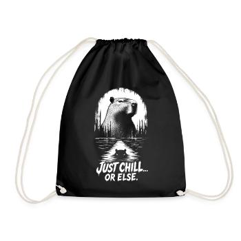 Détends-toi ou alors capybara - Sac de sport léger - noir - Devant