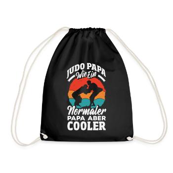 Judo Papa Wie Normaler Aber Cooler Vater - Turnbeutel - Schwarz - Vorne