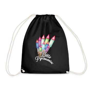 Petit Pyromane - petit feu d'artifice - Sac de sport léger - noir - Devant