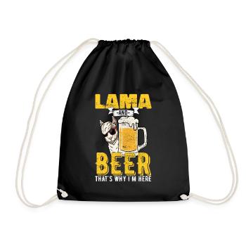Llama Bière Alcool Lamas Cadeau - Sac de sport léger - noir - Devant