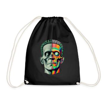 Zombie-Hipster - Turnbeutel - Schwarz - Vorne