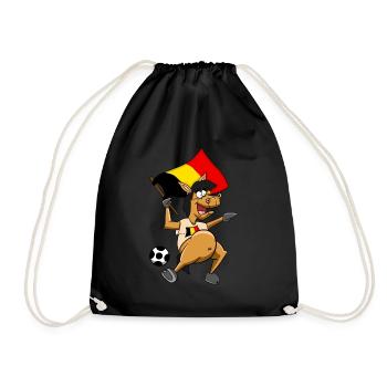 Fan Horse Belgium - Drawstring Bag - black - Front
