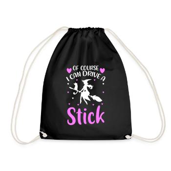 Witches' broom Magical saying Walpurgis Night - Drawstring Bag - black - Front
